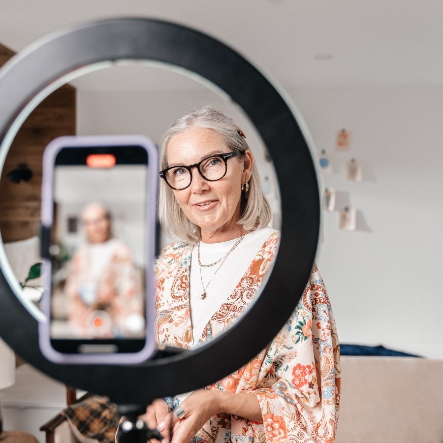 woman-filming-herself